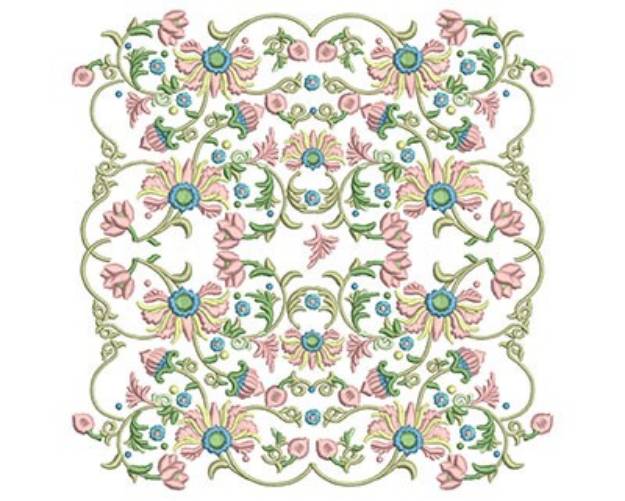 Picture of Floral Decoration Machine Embroidery Design