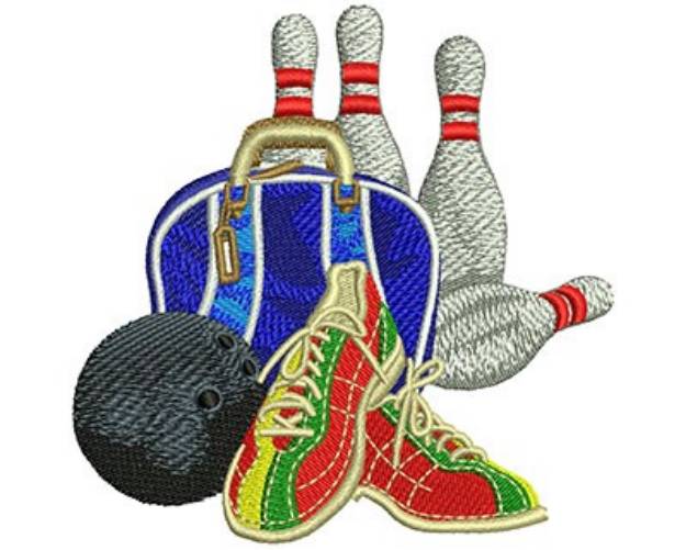 Picture of Bowling Machine Embroidery Design