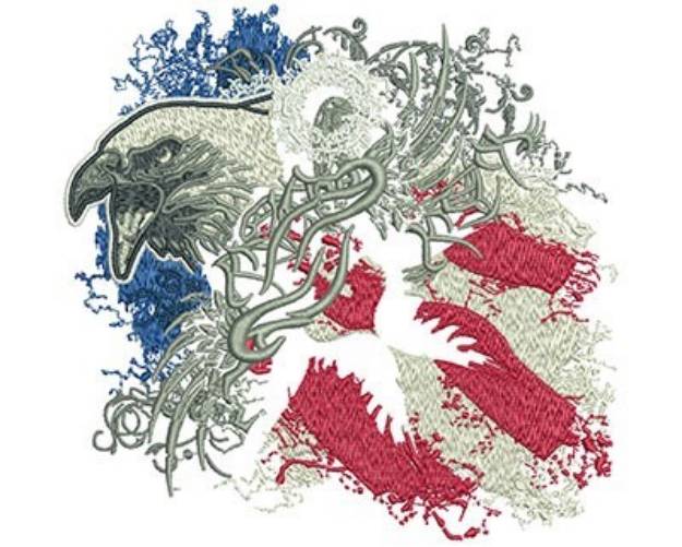 Picture of Patriotic Eagle Machine Embroidery Design