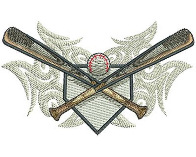 Picture of Tribal Baseball Logo Machine Embroidery Design