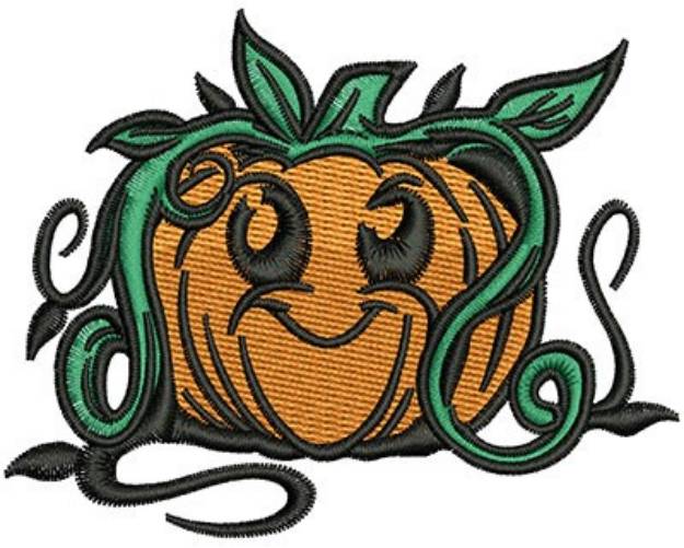 Picture of Smiley Jack-o-lantern Machine Embroidery Design