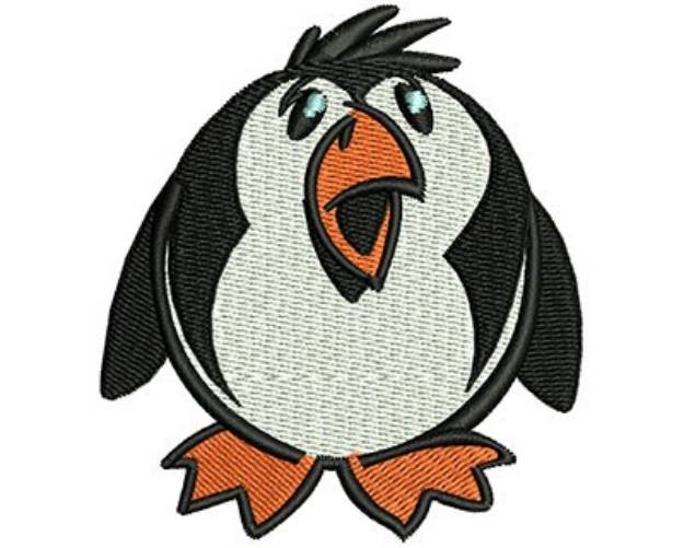 Picture of Cartoon Penguin Machine Embroidery Design