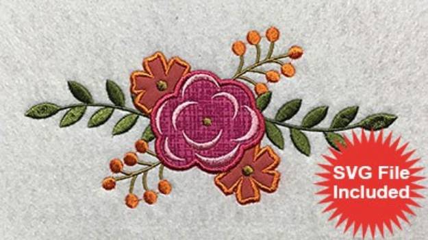 Picture of Applique Flowers Machine Embroidery Design