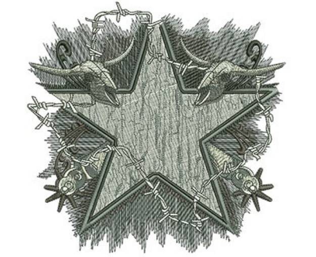 Picture of Texas Barbwire Background Machine Embroidery Design