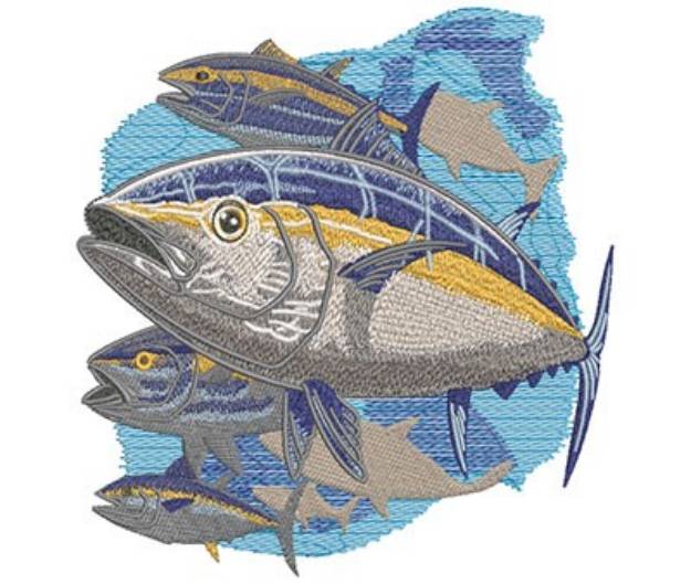 Picture of Yellow Fin Tuna Machine Embroidery Design