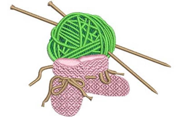 Picture of Booties And Yarn Machine Embroidery Design