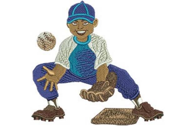 Picture of Second Baseman Machine Embroidery Design