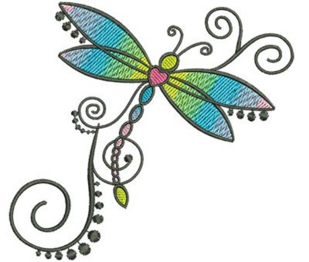 Picture of Abstract Dragonfly Machine Embroidery Design