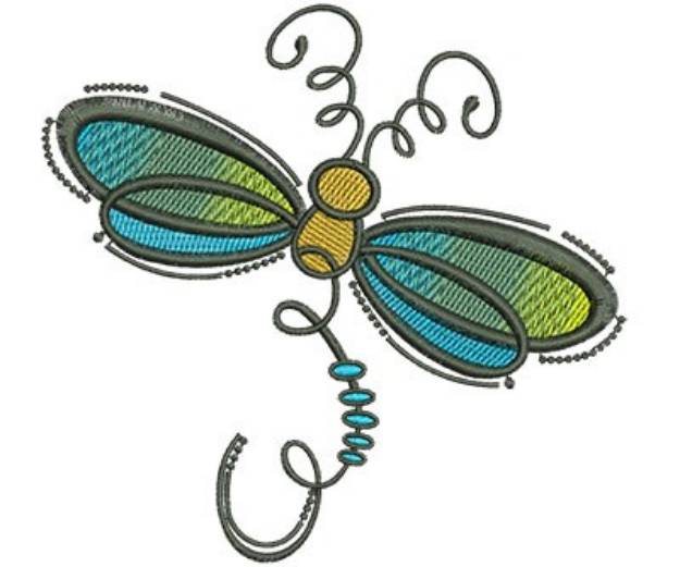 Picture of Abstract Dragonfly Machine Embroidery Design