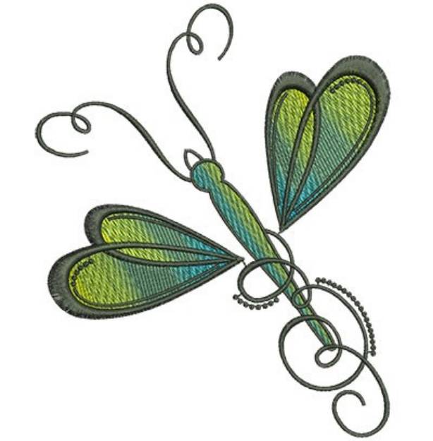 Picture of Abstract Dragonfly Machine Embroidery Design