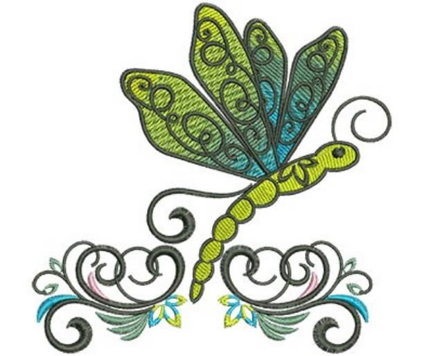 Picture of Abstract Dragonfly Machine Embroidery Design