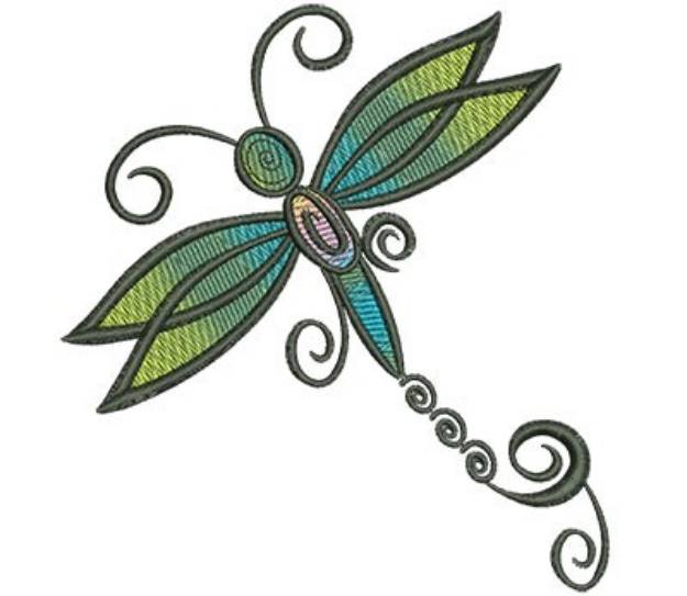 Picture of Abstract Dragonfly Machine Embroidery Design