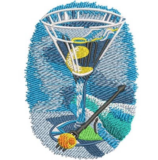 Picture of Martini Scene Machine Embroidery Design