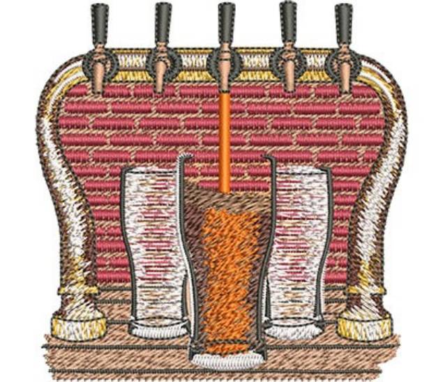 Picture of Beer Taps Machine Embroidery Design