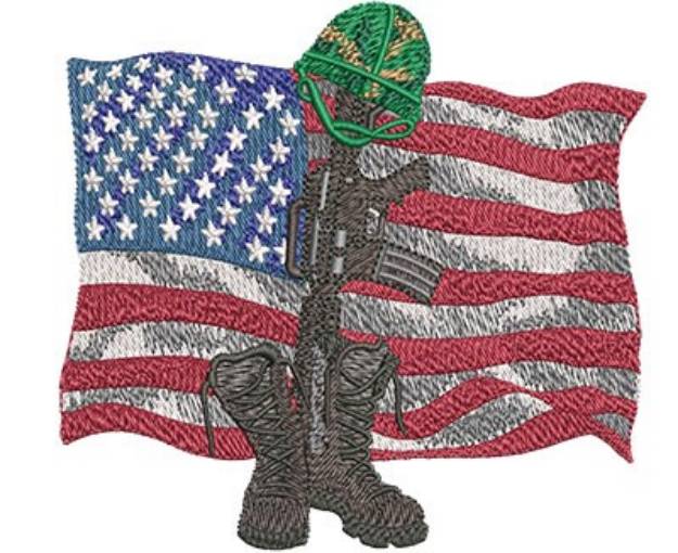 Picture of Memorial Day Collage Machine Embroidery Design