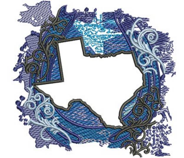 Picture of Texas Background Machine Embroidery Design