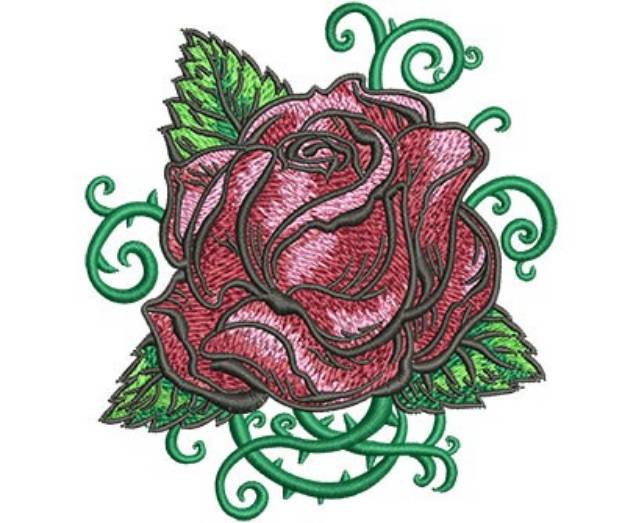 Picture of TATTOO ROSE Machine Embroidery Design