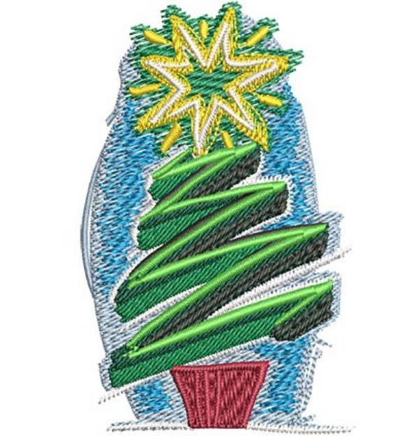 Picture of ARTISTIC CHRISTMAS TREE Machine Embroidery Design