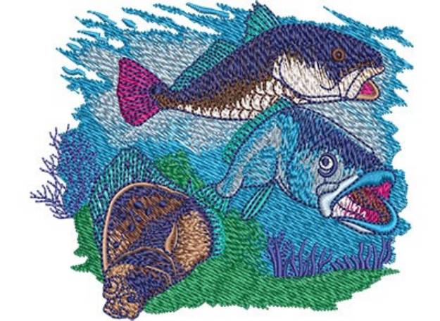 Picture of RED SPECK FLOUNDER Machine Embroidery Design