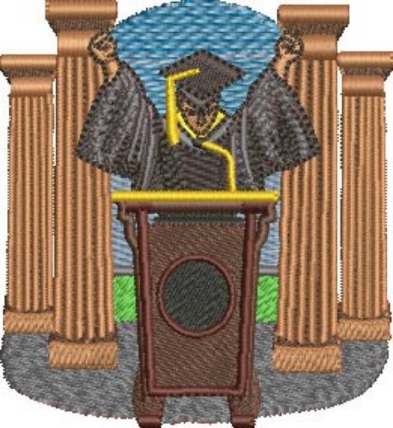 Picture of Graduation Speech Machine Embroidery Design