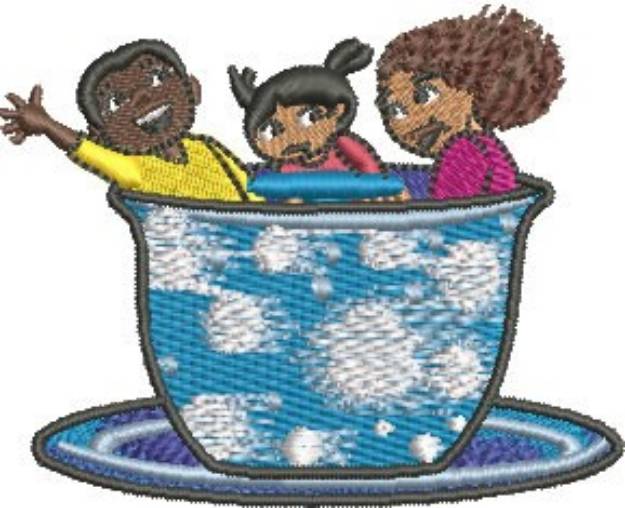 Picture of Spinning Teacup Ride Machine Embroidery Design