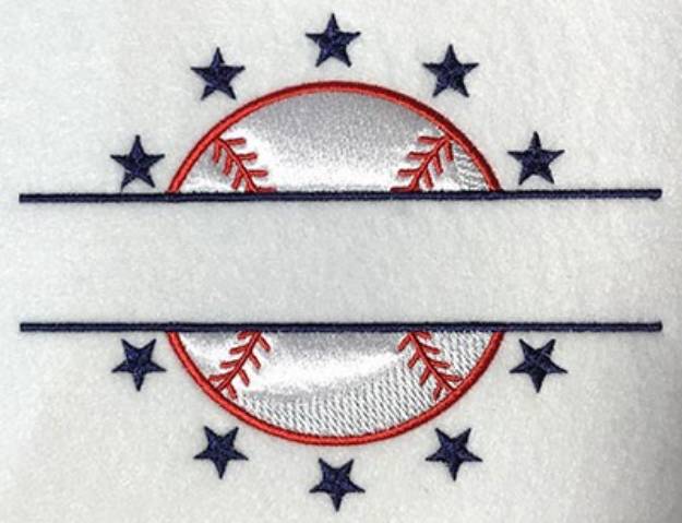 Picture of BBA baseballsplit Machine Embroidery Design