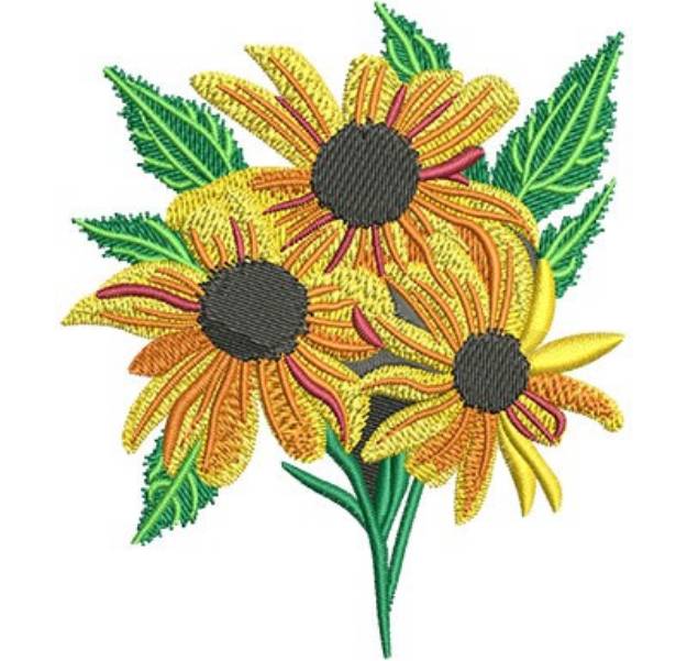 Picture of Black Eyed Susans Machine Embroidery Design