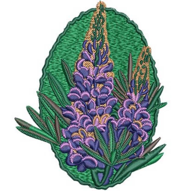 Picture of Lupin Flower Machine Embroidery Design