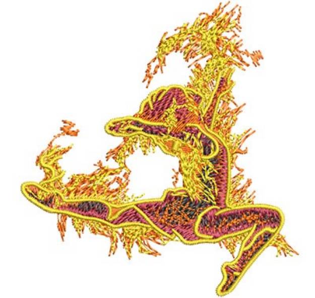 Picture of Fire Dancer Machine Embroidery Design