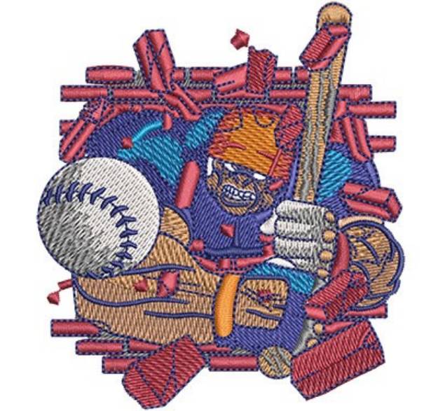 Picture of Hulking Baseball Machine Embroidery Design