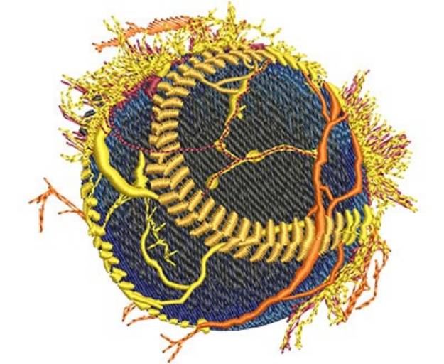 Picture of Lava Baseball Machine Embroidery Design