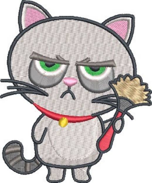 Picture of Cat Dusting Machine Embroidery Design