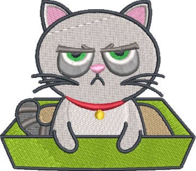 Picture of Cat Litter Box Machine Embroidery Design