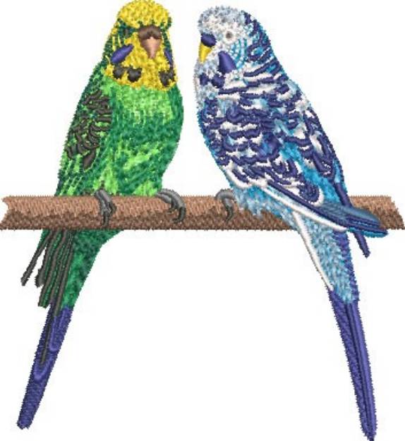 Picture of Parakeets Machine Embroidery Design