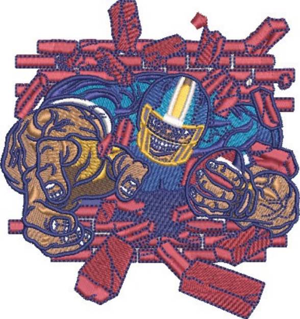 Picture of Hulking Football Machine Embroidery Design