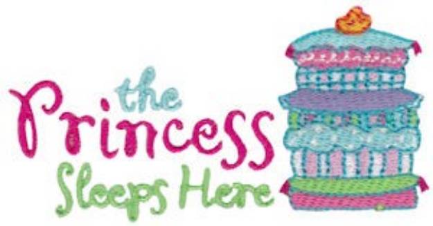 Picture of Princess Sleeps Here Machine Embroidery Design