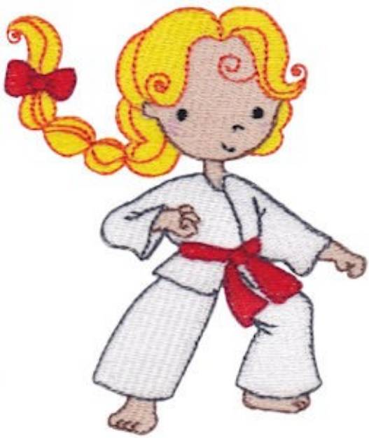 Picture of Karate Girl Machine Embroidery Design