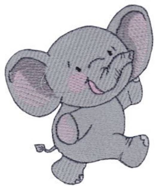 Happy Elephant Machine Embroidery Design | Embroidery Library at ...