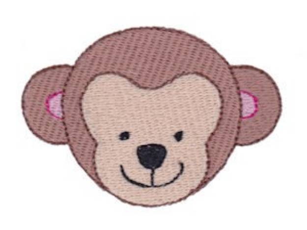 Picture of Monkey Face Machine Embroidery Design