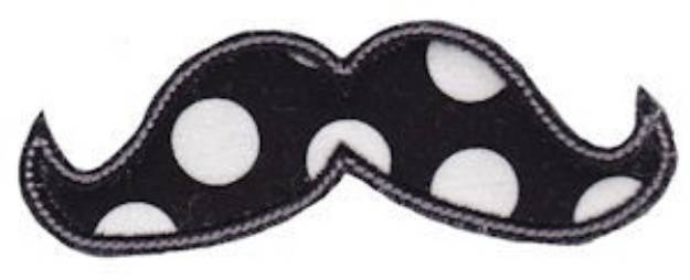 Picture of Moustache Applique Machine Embroidery Design