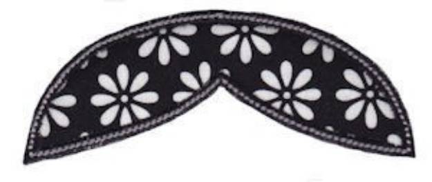 Picture of Applique Moustache Machine Embroidery Design