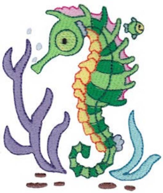 Picture of Seahorses Machine Embroidery Design