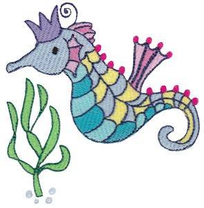 Picture of Seahorses Machine Embroidery Design