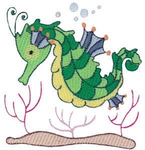 Picture of Seahorses Machine Embroidery Design