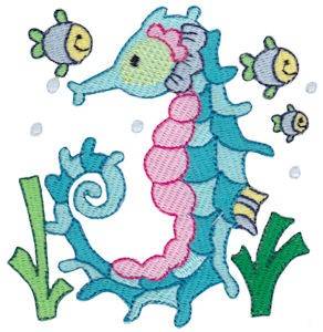 Picture of Seahorses Machine Embroidery Design