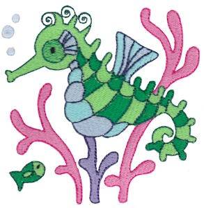 Picture of Seahorses Machine Embroidery Design