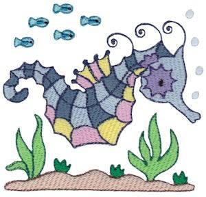 Picture of Seahorses Machine Embroidery Design