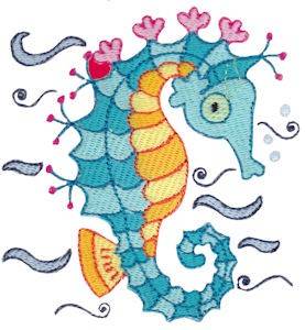 Picture of Seahorses Machine Embroidery Design