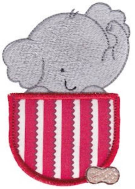 Picture of Pocket Mania Elephant Machine Embroidery Design