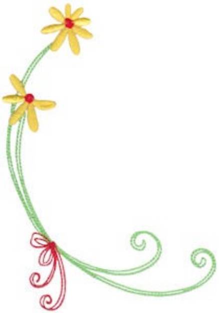 Picture of Daisies Machine Embroidery Design